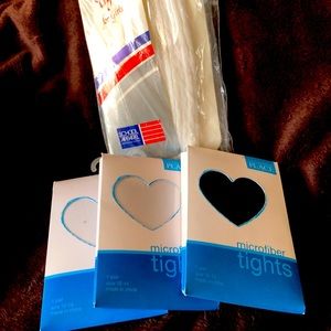 Girls microfiber tights and cable tights